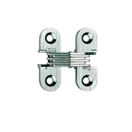 Universal Industrial Soss 1/2" x 1-1/2" Light Duty Invisible Hinge for 3/4" Doors Satin Brass Finish PR 103CUS4